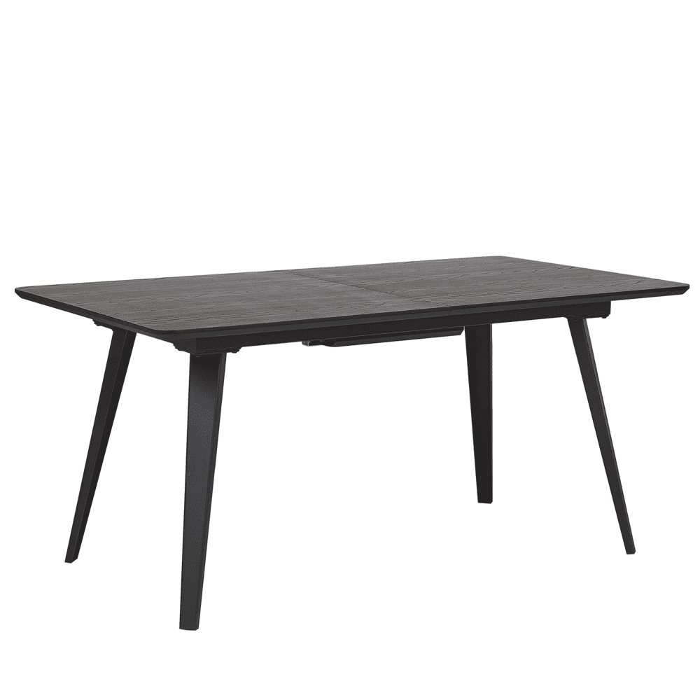 Beliani Rozkladací jedálenský stôl 160/200 x 90 cm čierny IRVINGTON